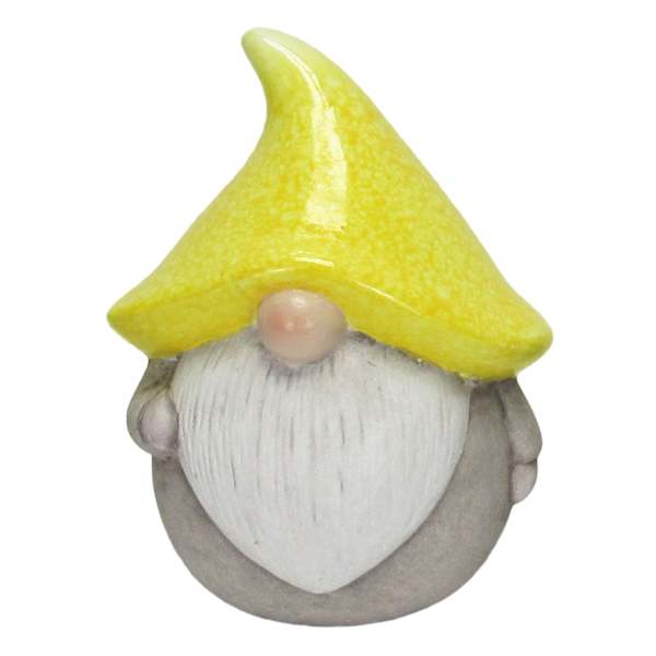 Sunny Club Yellow Gnome Outdoor Garden Statue, 6"