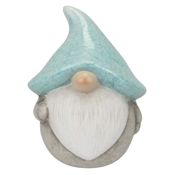 Sunny Club Blue Gnome Outdoor Garden Statue, 6"