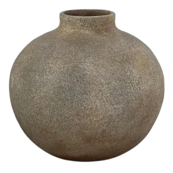 Brown Ceramic Vase, 10"