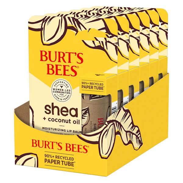 Burts Bees Shea Lip Balm Coconut Oil Paper Tube