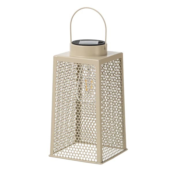 Honeybloom Beige Honeycomb Outdoor Lantern, 10"