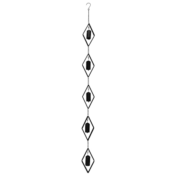 Black Metal Bells Rain Chain, 51"