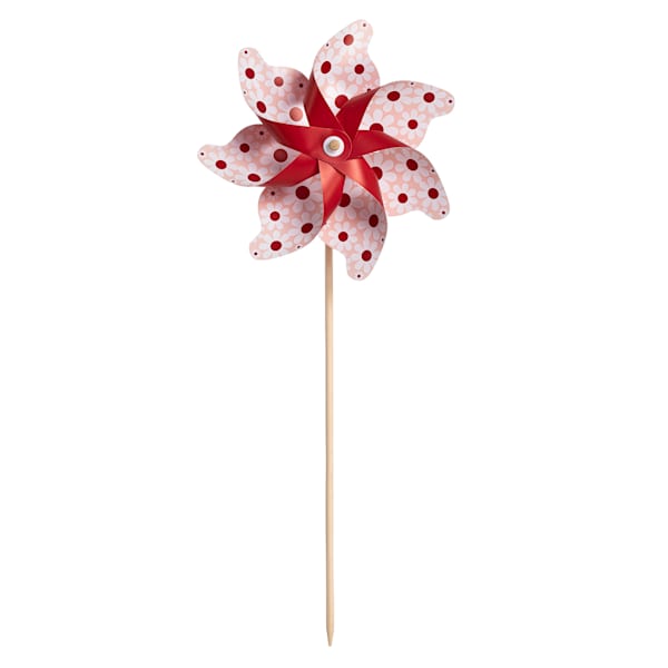 Sunny Club Red Flower Whirligig, 41"