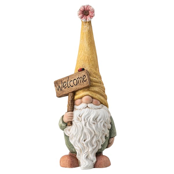 Honeybloom Welcome Gnome Decor, 26"