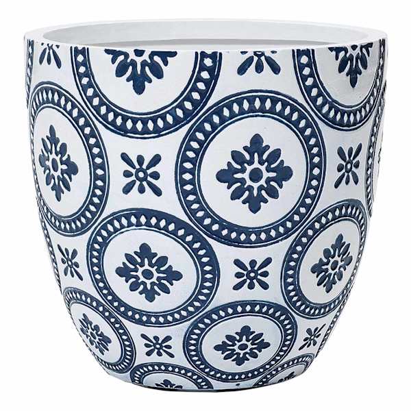 Blue Valencia Outdoor Planter, Small
