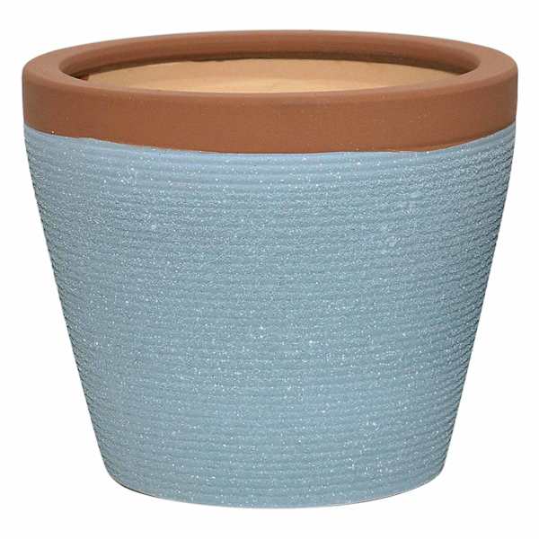 Honeybloom Indoor Blue Luka Texture Ceramic Planter, Small