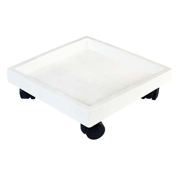 White Square Plastic Plant Saucer, 16"