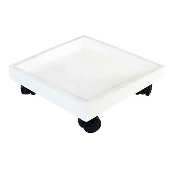 White Square Plastic Plant Saucer, 23"