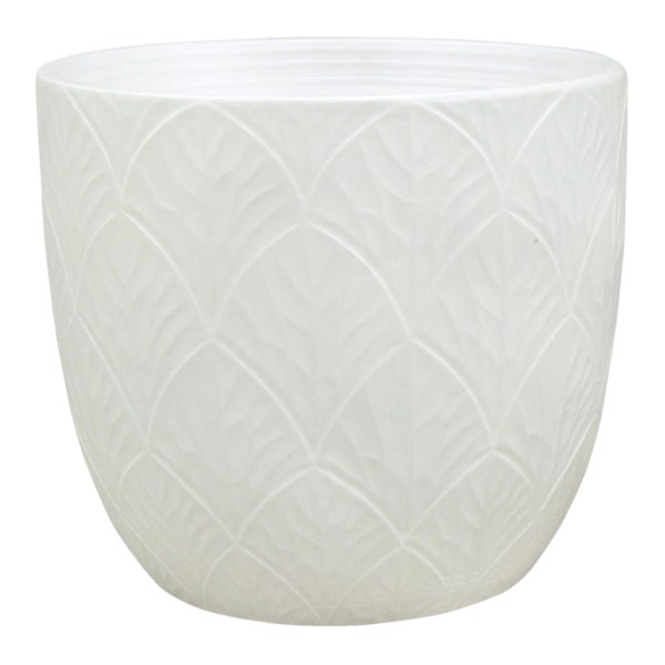 Found & Fable Indoor Sally White Planter, Large