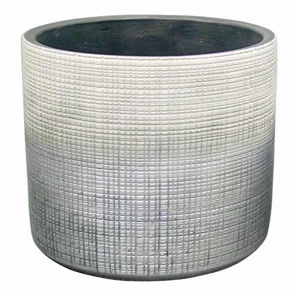 Found & Fable Indoor Alfie Silver Ombre Planter, Large