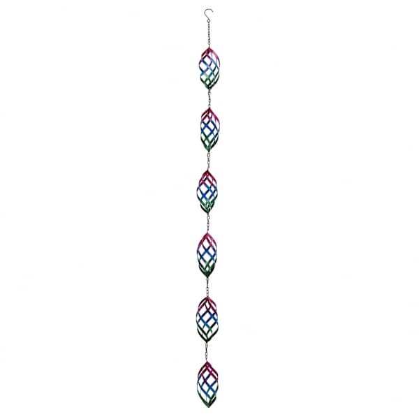 Rainbow Spirals Rain Chain, 57"