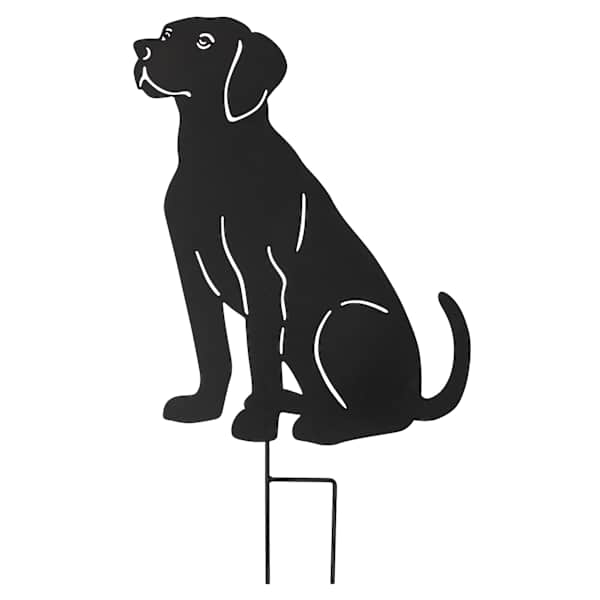 24In Sitting Labrador Silhouette Stake
