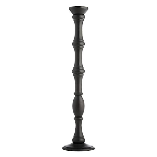 Large Black Wooden Oversized Candle Holder, 36"