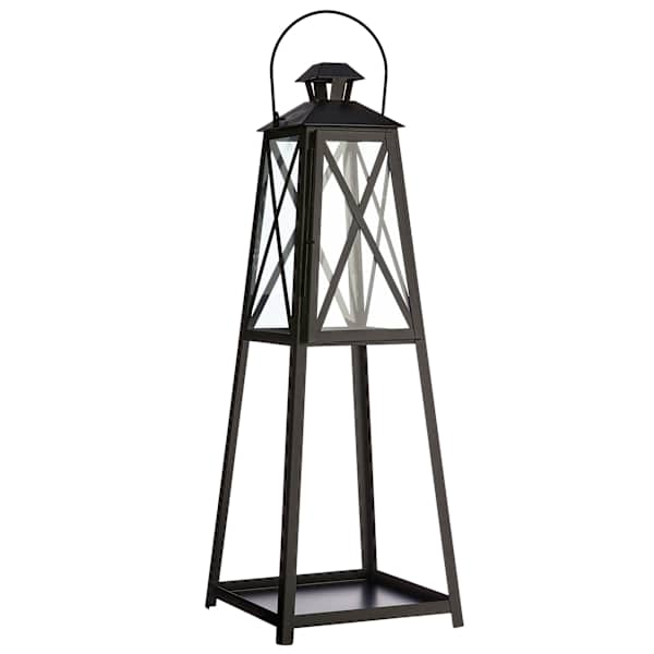 Black Oversized Lantern with Handle, 28"