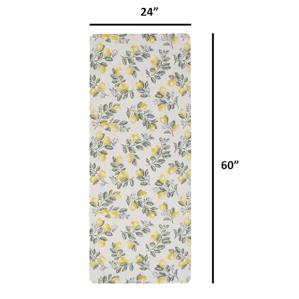 Providence Lemon Printed Kitchen Runner, 2x5