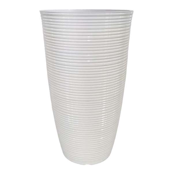 Millie White Tall Outdoor Planter, Small
