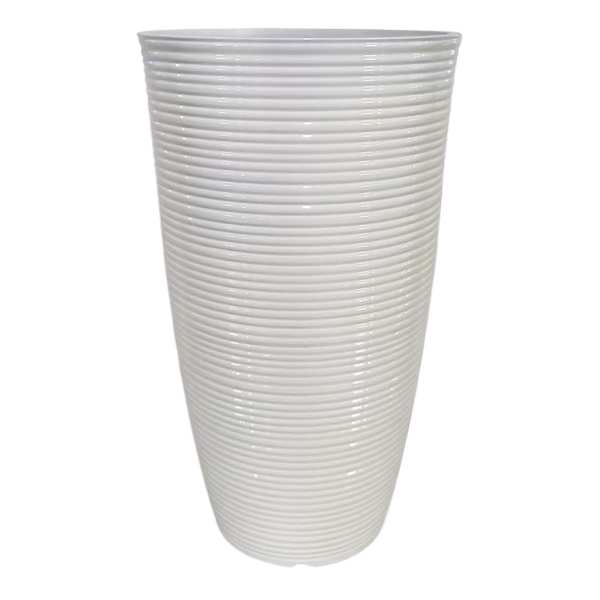 Millie White Tall Outdoor Planter, Medium