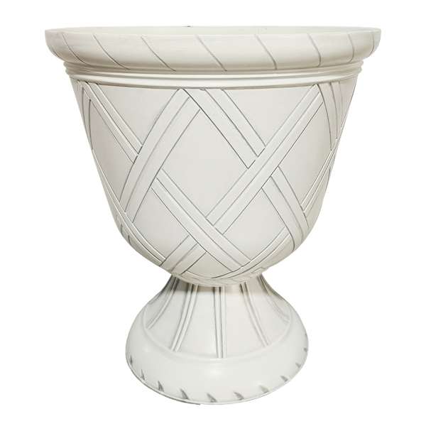 Lattice Resin Outdoor Urn, 17"