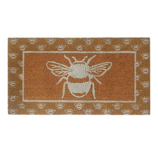 Honeybloom Bee Icon Coir Mat, 22x47