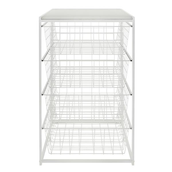 4-Drawer Metal Organizer, White