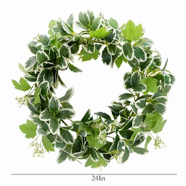 Mixed Leaves Wreath, 24"
