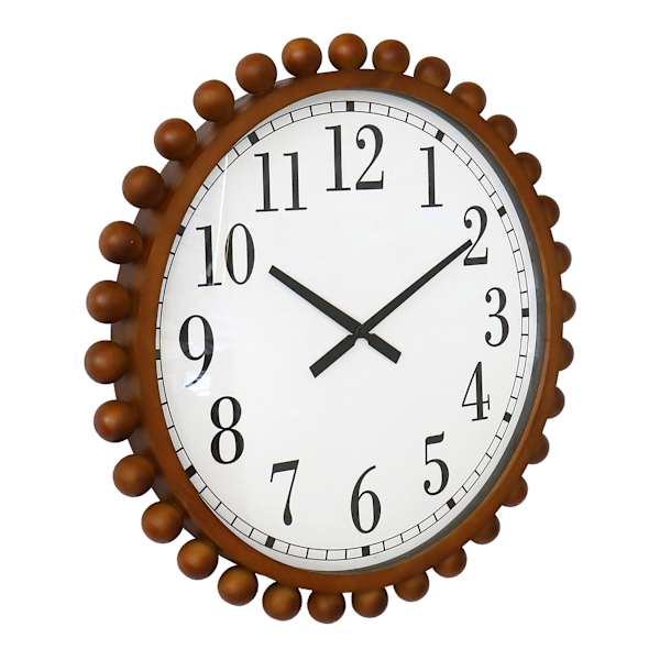 Wood Beaded Wall Clock, 30"