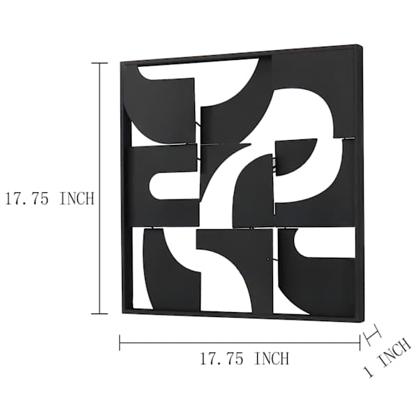 Crosby St Black Metal Wall Decor, 18"