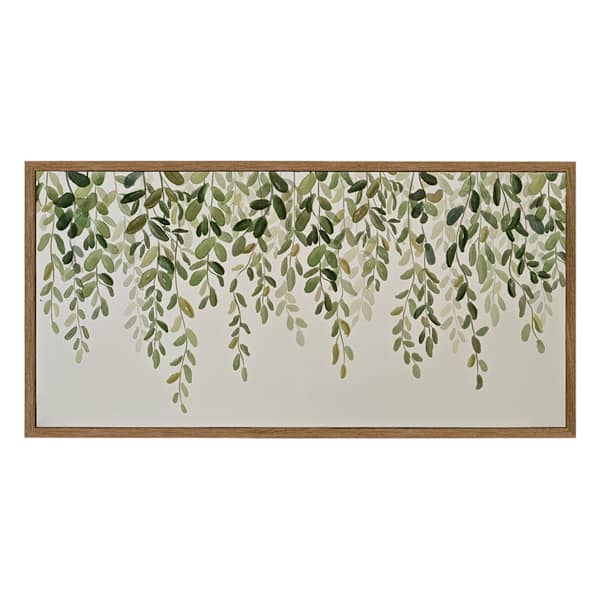 Framed Hanging Greenery Canvas Wall Art, 32x16