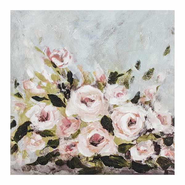 Pink Floral Canvas Wall Art, 30"