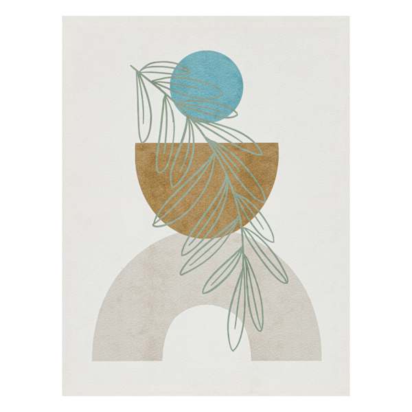 Boho Abstract Canvas Wall Art, 12x16