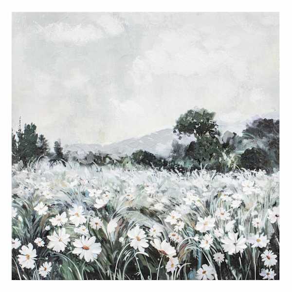 White Flower Canvas Wall Art, 30"