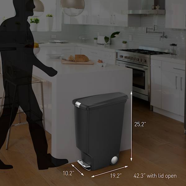 SimpleHuman Grey Slim Trash Can, 40l