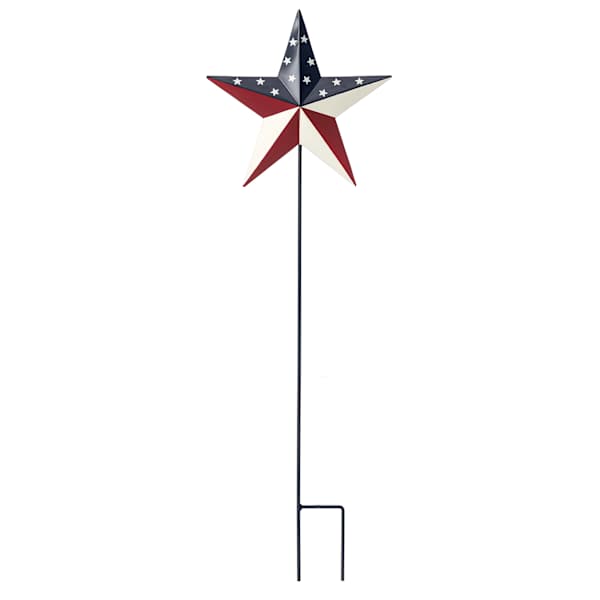 Patriotic Metal Star Yard Stake, 24"