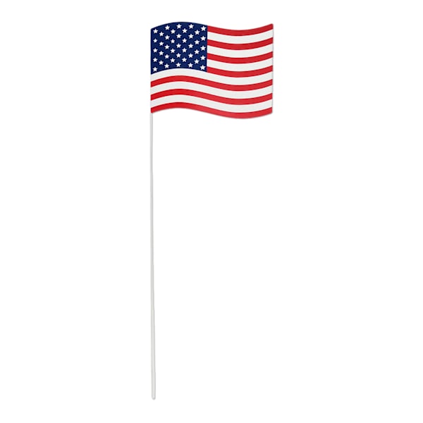 Patriotic American Flag Yard Stake, 12"
