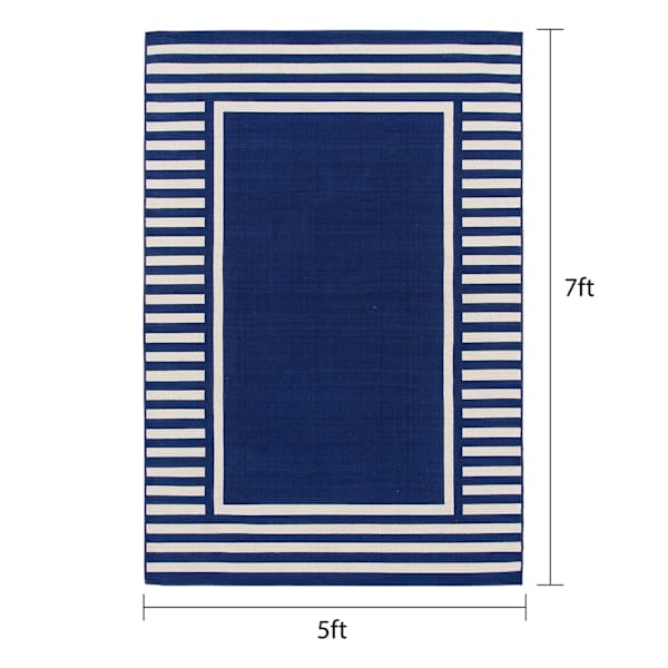(E541) Sunny Club Solstice Border Area Rug, 5x7