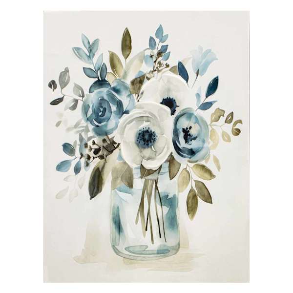 Blue Vase Canvas Wall Art, 16x20