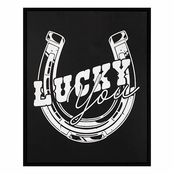 Framed Lucky Canvas Wall Art, 16x20