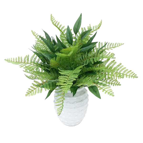 Greenery in Cement Pot, 22"