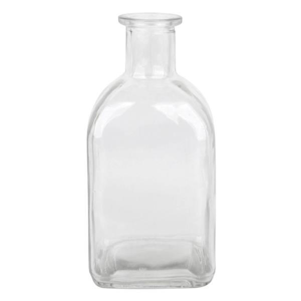 Clear Glass Square Bud Vase, 5"