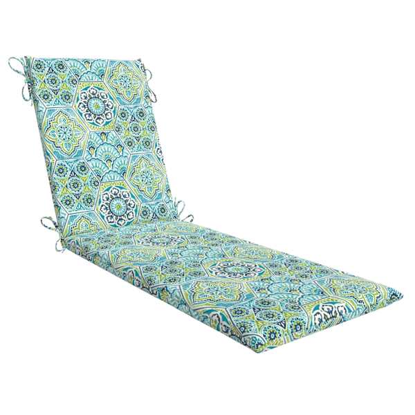 Calista Teal Outdoor Chaise Lounge Cushion