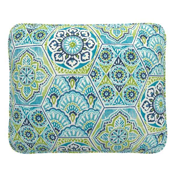 Calista Teal Outdoor Corded Back Cushion