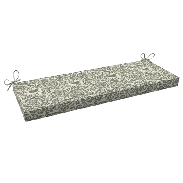 Honeybloom Endive Floral Outdoor Bench Cushion