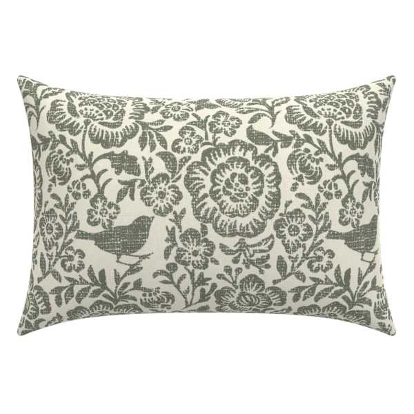 Endive Floral Lumbar Outdoor Throw Pillow, 14x20