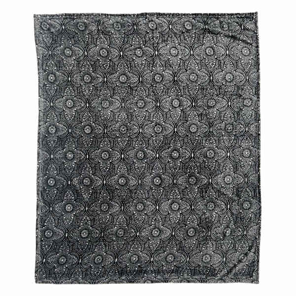 Found & Fable Arabesque Micro Plush Throw Blanket, 50x60