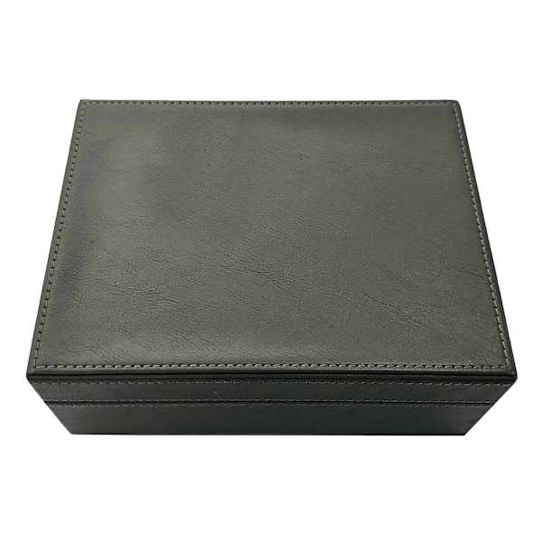 Grey Faux Leather Box, 6x8