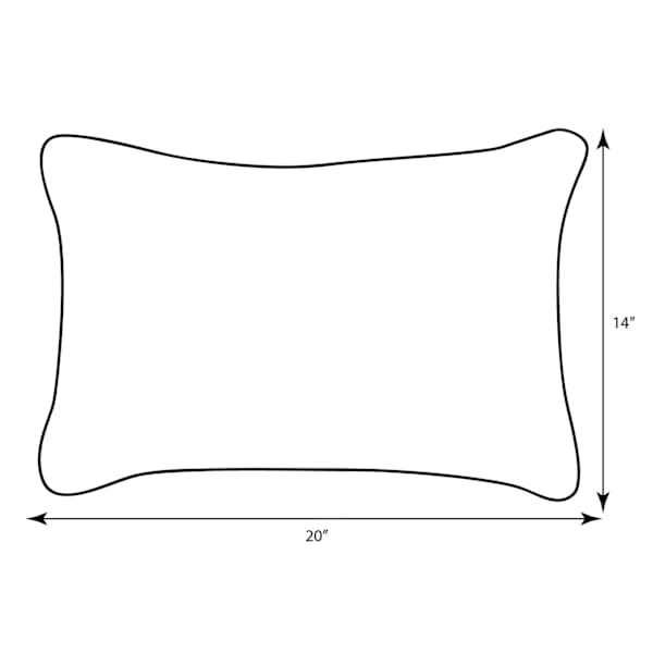 Found & Fable Ahoy Outdoor Lumbar Throw Pillow, 14x20