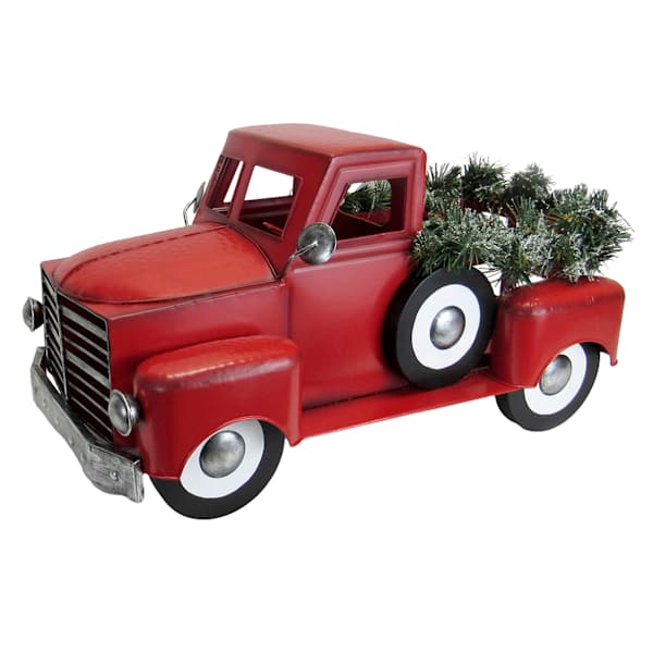 Homespun Holiday Red Metal Farm Truck, 14.5"