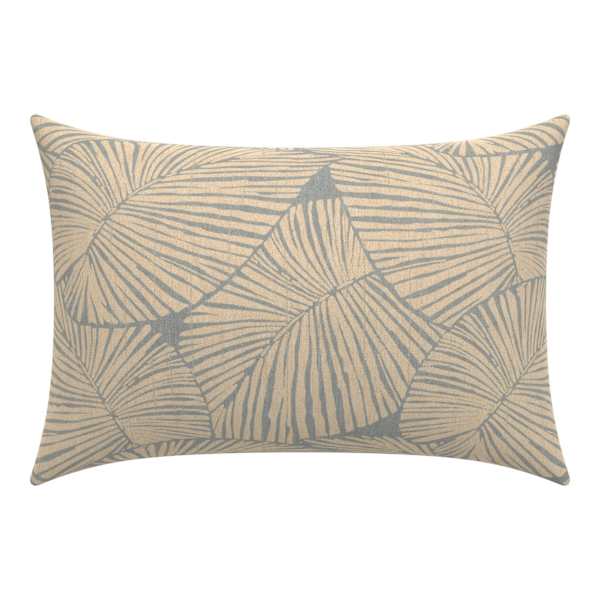 Talia Palm Lumbar Outdoor Throw Pillow, 14x20