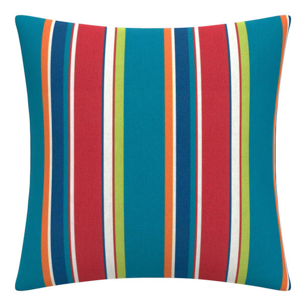 Alvarado Stripe Square Outdoor Throw Pillow, 16"
