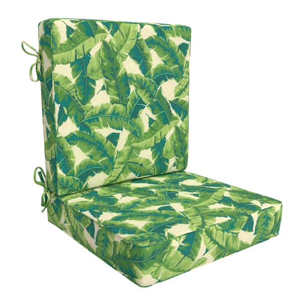 2-Piece Marconi Leaf Outdoor Deep Seat Cushion